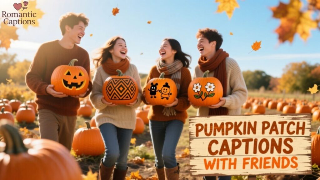 Pumpkin Patch Captions with Friends