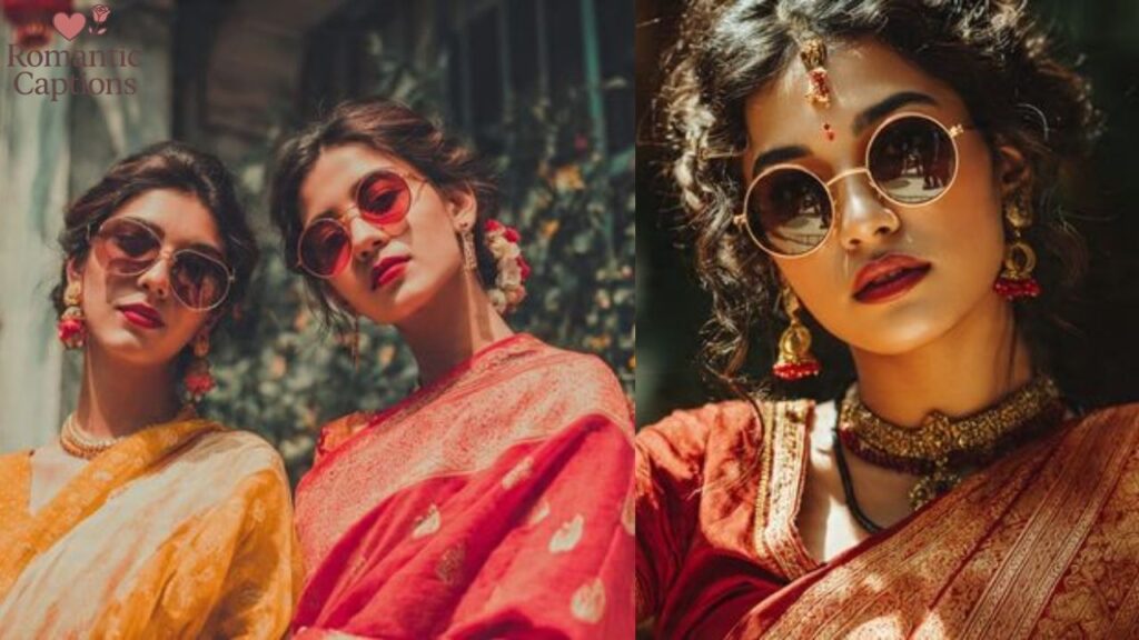Quirky saree captions for Instagram