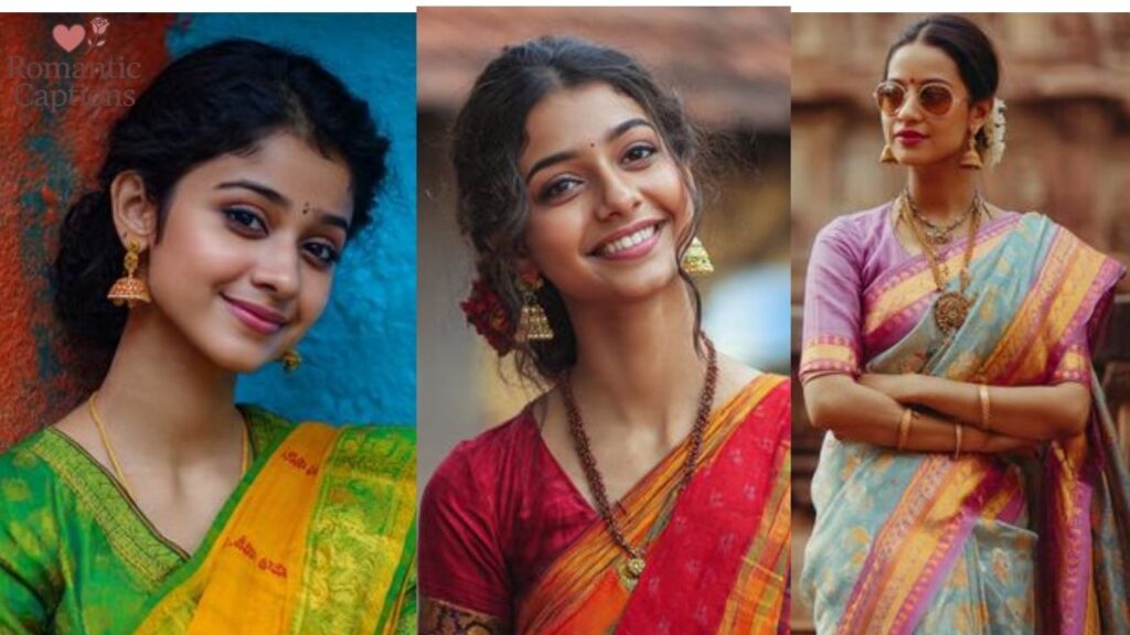 Nauvari Saree Caption for Instagram in Marathi for Girl