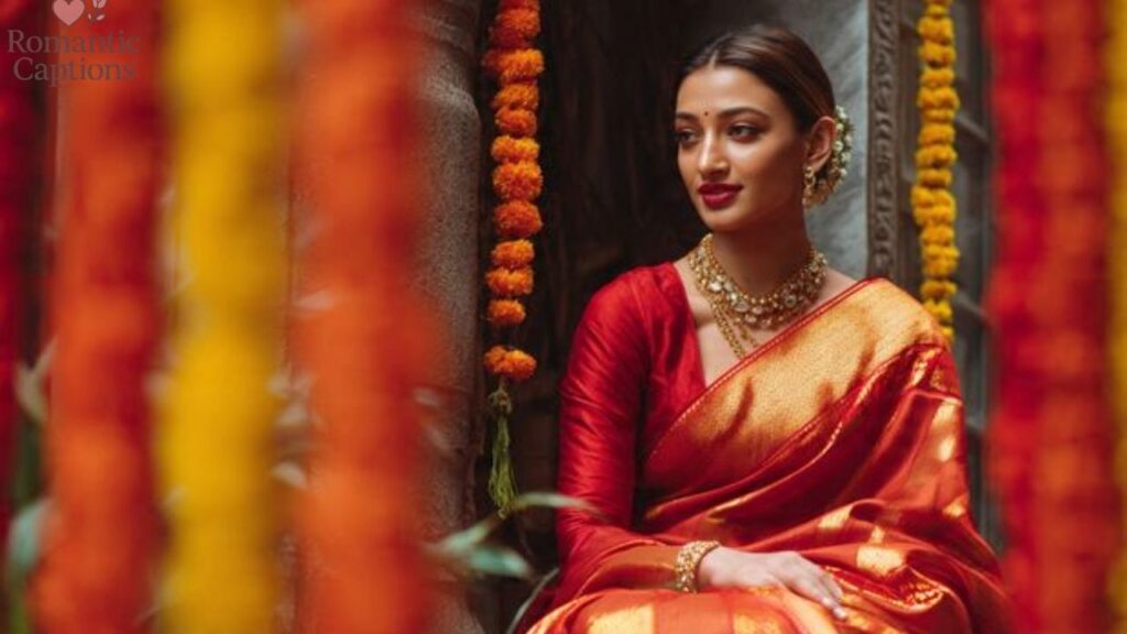 Traditional Saree Captions