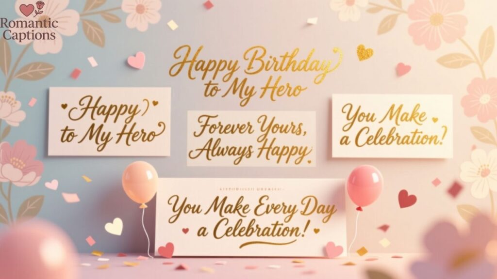 Cute Birthday Captions for Husband