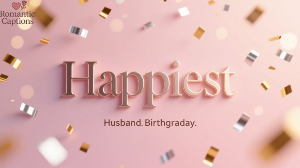 One-Word Birthday Captions for Husband