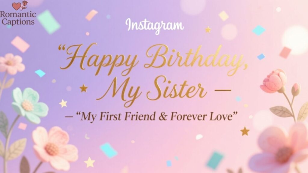 Instagram Birthday Captions for Sister