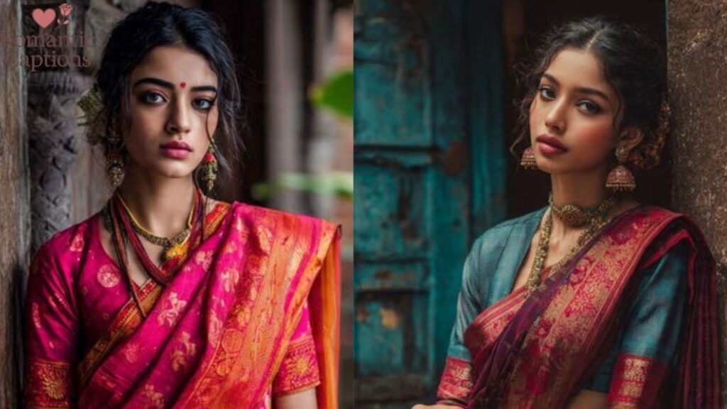 Saree Caption in Marathi for Girl