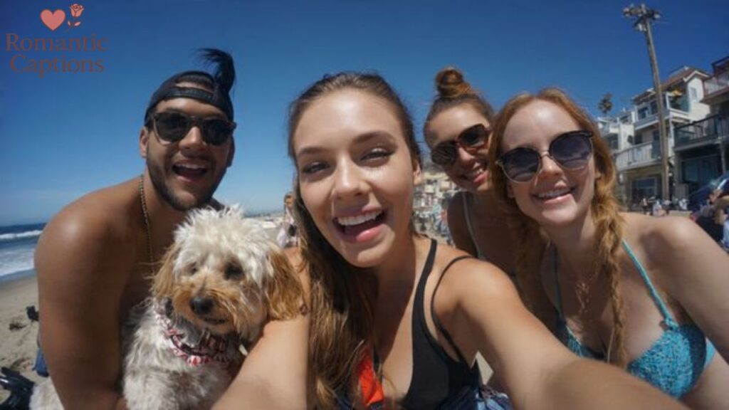 Beach Vibes with Crazy Friends Captions