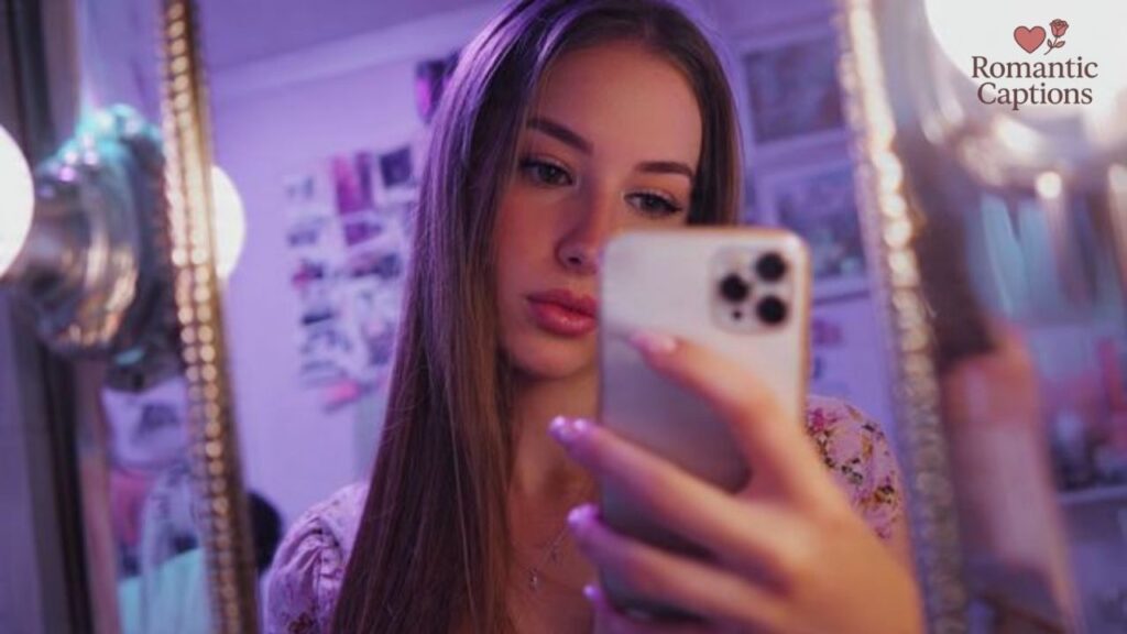 Mirror Selfie Hidden Face Captions for Girls