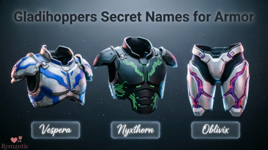 Gladihoppers Secret Names for Armor
