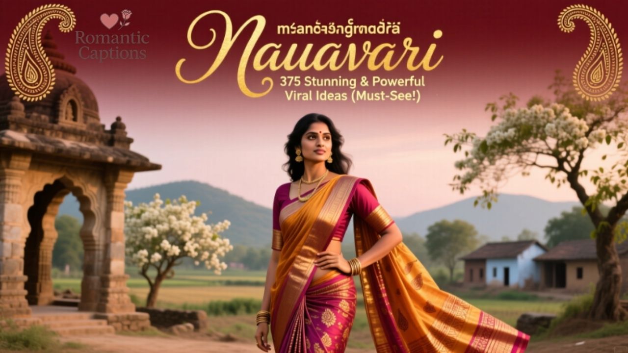 Nauvari Saree Caption for Instagram in Marathi