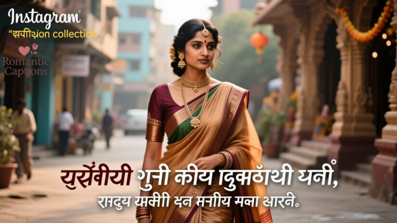 Saree Captions for Instagram in Marathi